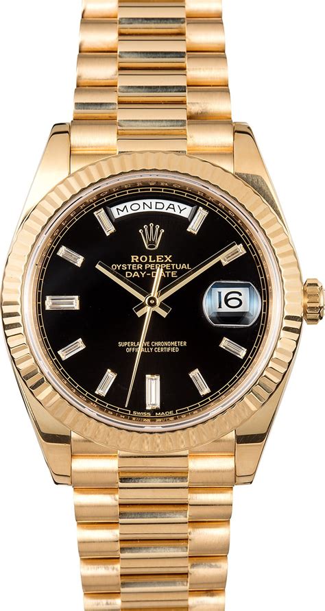 rolex gold president day date|rolex presidential day date 40mm.